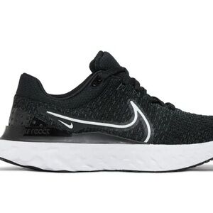 Nike React Infinity Run Flyknit Black White Running Shoes